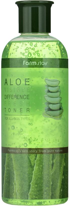 Тонер освежающий с экстрактом алоэ вера Aloe Visible Difference Fresh Toner, 350мл FarmStay