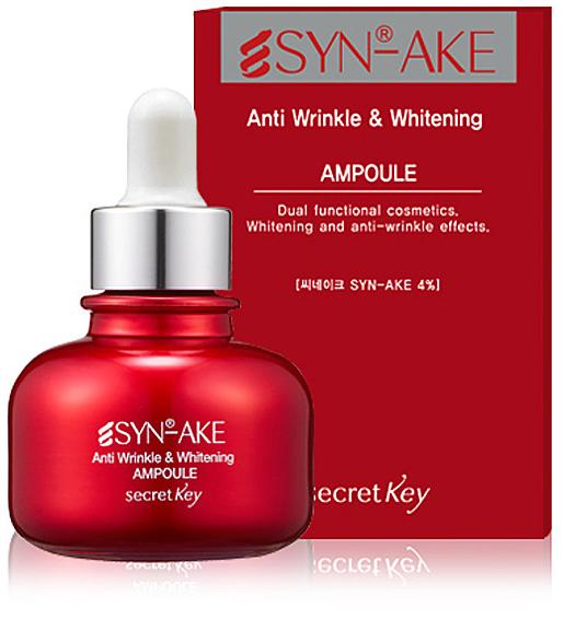 Сыворотка для лица антивозрастная пептидная Syn-Ake Anti Wrinkle Whitening Ampoule, 30мл Secret Key