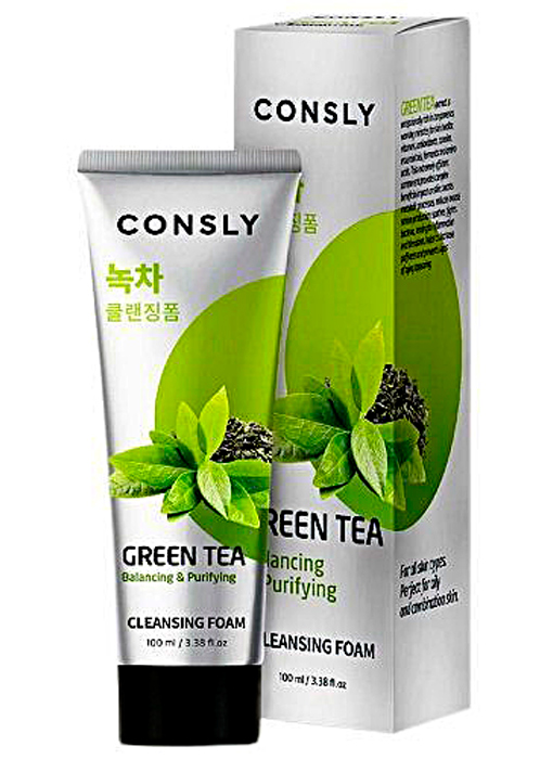 Пенка для умывания кремовая Green Tea Balancing Creamy Cleansing Foam, 100мл Consly