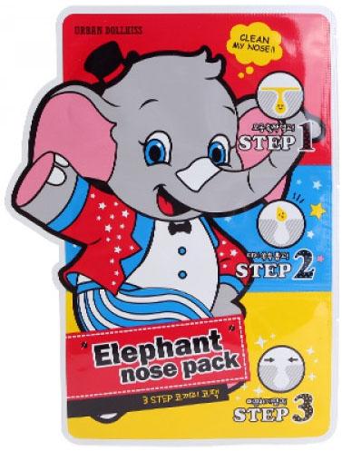 Маска против черных точек  Urban Dollkiss 3-STEP Elephant Nose Pack Baviphat