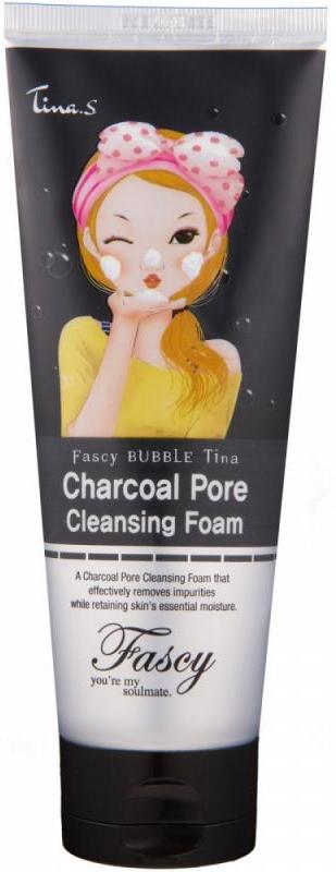 Пенка для очищения с древесным углем Bubble Tina Charcoal Pore Cleansing Foam Fascy