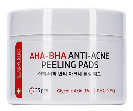 Диски отшелушивающие с AHA и BHA  Anti-Acne Peeling Pads, 35шт L.Sanic