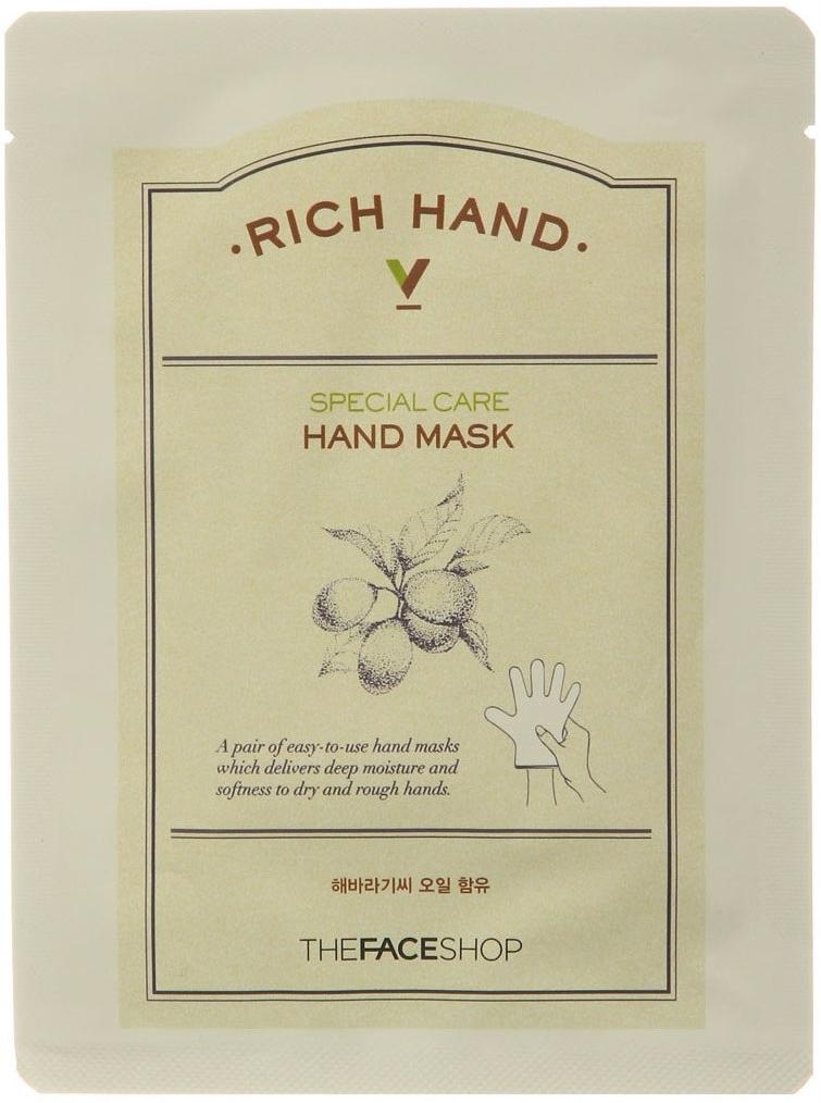 Маска для рук питательная Rich Hand V Special Care Hand Mask 16гр The Face Shop
