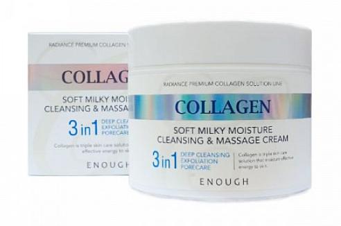 Крем массажный Collagen 3in1 Cleansing & Massage Cream, 300мл Enough