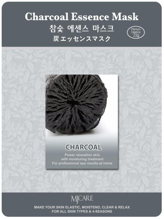 Маска тканевая Essence Mask Charcoal, c древесный углем Mijin