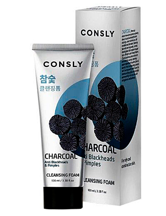 Пенка для умывания кремовая Charcoal Anti Blackheads Creamy Cleansing Foam, 100мл Consly
