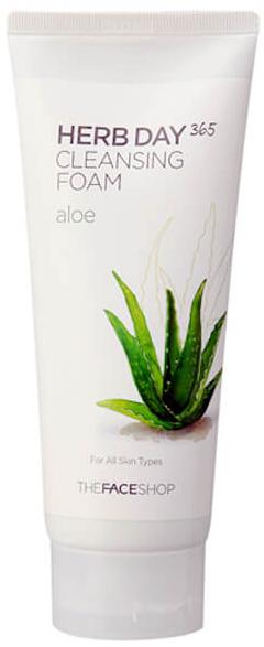 Пенка для умывания с алоэ Herb Day 365 Cleansing Foam, Aloe The Face Shop