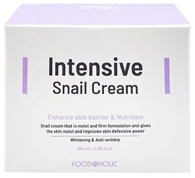Крем для лица антивозрастной функциональный с муцином улитки Intensive Snail Cream, 100мл FoodaHolic
