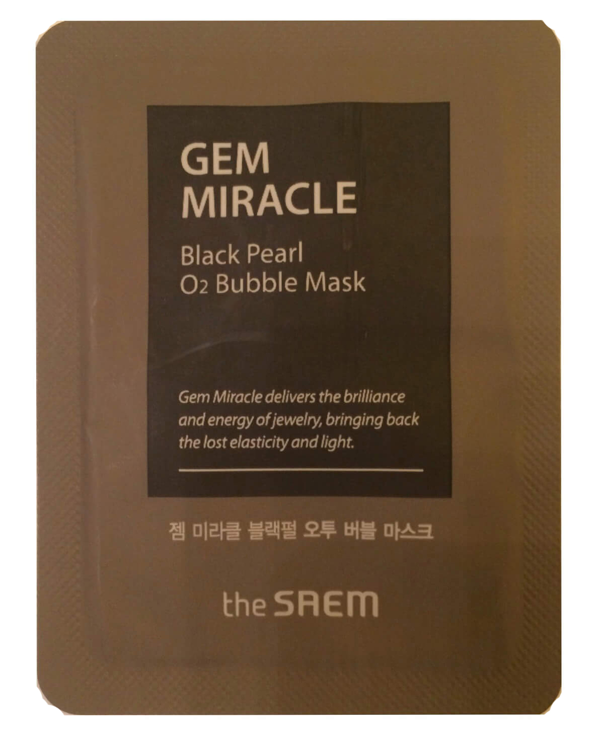 Маска для лица Gem Miracle Black Pearl O2 Bubble Mask, с экстрактом жемчуга, пробник, 3мл The Saem
