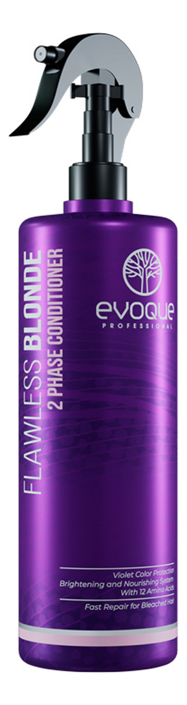 Кондиционер для волос двухфазный Flawless Blond Purple Two Phase Conditioner, 400мл Evoque