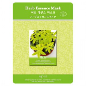 Маска тканевая Essence Mask Herb, экстракты трав Mijin