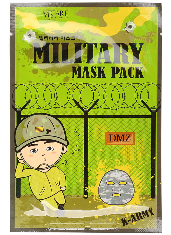 Маска тканевая для лица мужская Military Mask, 25гр Mijin