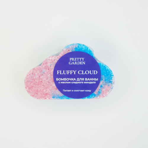 Бомбочка для ванны розово-голубая с разводами "Fluffy cloud" Pretty Garden