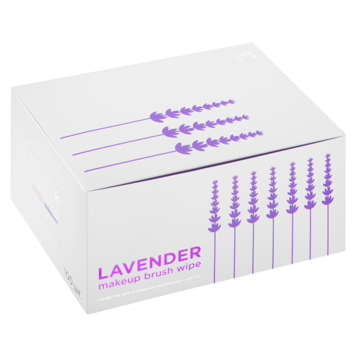 Салфетки для очищения макияжных кистей  Lavender 100шт, КО19 Manly PRO