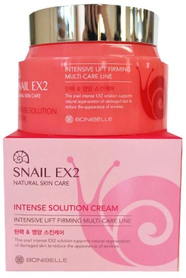 Крем для лица с муцином улитки Bonibelle Snail Ex2 Intense Solution Cream, 80мл Enough