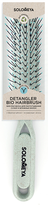 Расческа для волос подвижная Detangler Hairbrush for Wet Dry Hair Pastel Green Solomeya