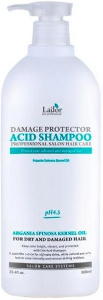 Шампунь для волос с аргановым маслом Damaged Protector Acid Shampoo, 900 мл Lador