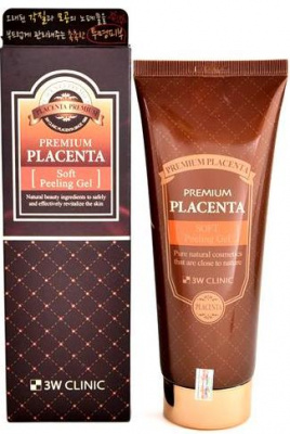 Пилинг-гель мягкий с экстрактом плаценты Premium Placenta Soft Peeling Gel, 180мл 3W Clinic