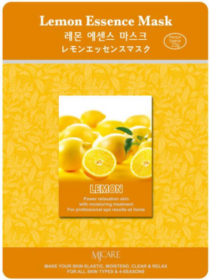 Маска тканевая Essence Mask Lemon, лимон Mijin