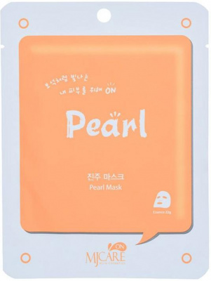 Маска тканевая On Pearl Mask Pack, с жемчугом, 22г Mijin