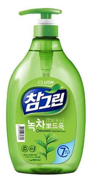 Средство для мытья посуды, овощей и фруктов Green Tea Charmgreen, 1кг Lion