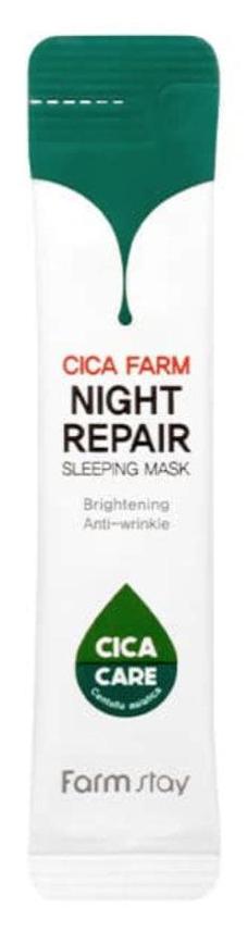 Маска ночная восставливающая с центеллой азиатской Cica Farm Night Repair Sleeping Mask, 4мл FarmStay