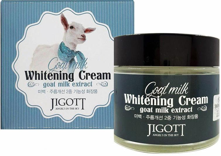 Крем увлажняющий для лица с экстрактом козьего молока Goat Milk Whitening Cream, 70мл Jigott
