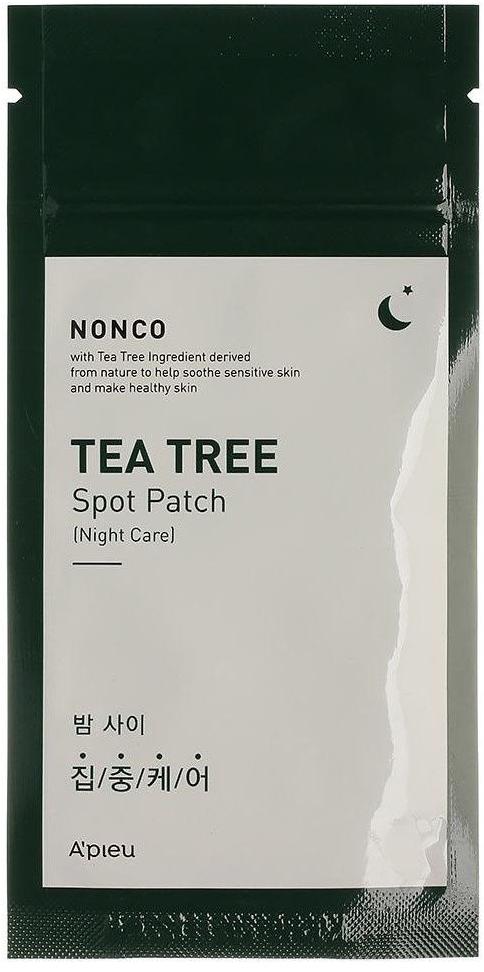 Патчи от акне лечебные с чайным деревом NonCo Tea Tree Spot Patch A'Pieu