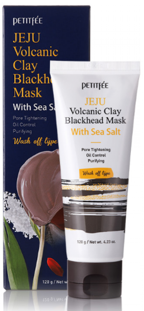 Маска очищающая с вулканическим пеплом и морской солью Jeju Volcanic Clay Blackhead Mask, 120 мл Petitfee