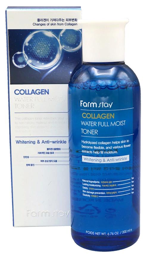 Тонер антивозрастной увлажняющий с коллагеном Collagen Water Full Moist Toner, 200мл FarmStay