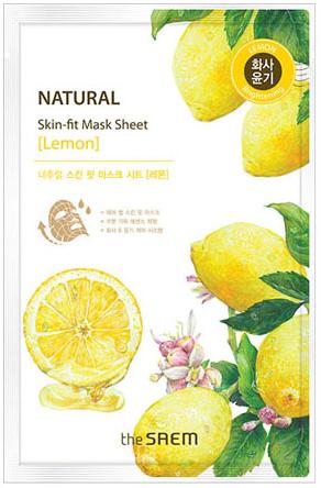 Маска тканевая Natural Skin Fit Mask Sheet Lemon, лимон The Saem