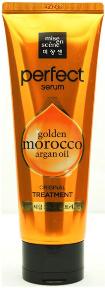 Маска для поврежденных волос Perfect Serum Treatment Pack Golden Morocco Argan Oil, 180мл Mise-en-Scene