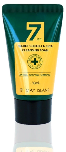 Пенка для лица 7 Days Secret Centella Cica Cleansing Foam, 30мл May Island