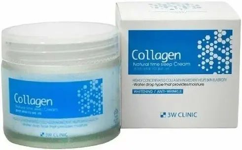 Крем для лица ночной с коллагеном Collagen Natural Time Sleep Cream, 70мл 3W Clinic