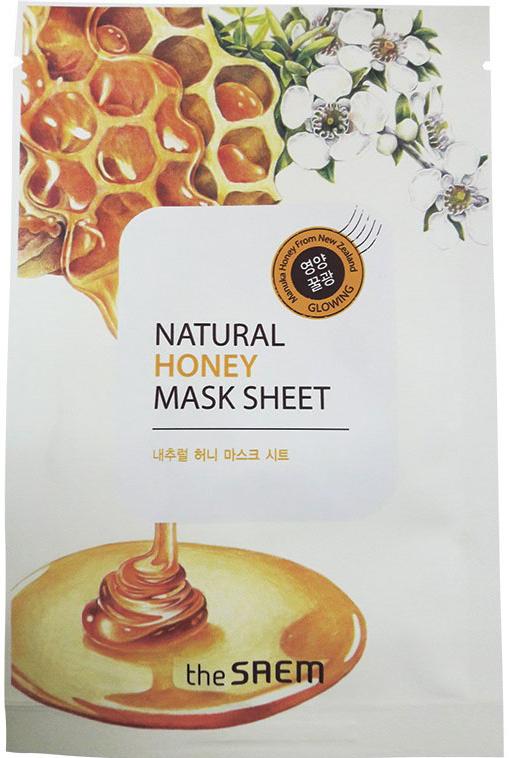 Маска тканевая Natural Mask Sheet Honey, с экстрактом меда The Saem