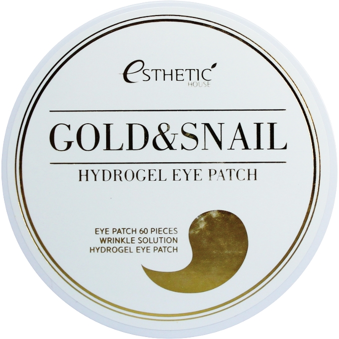 Патчи для глаз гидрогелевые с золотом и муцином улитки Gold & Snail Hydrogel Eye Patch Esthetic House