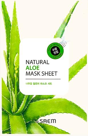 Маска тканевая Natural Mask Sheet Aloe, с экстрактом алое вера The Saem
