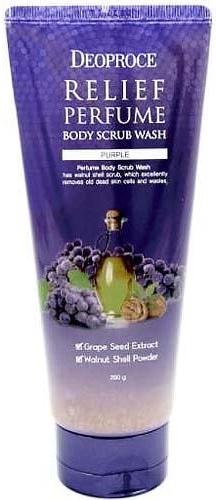 Скраб для тела на виноградных косточках Relief Perfume Body Scrubwash Purple Deoproce