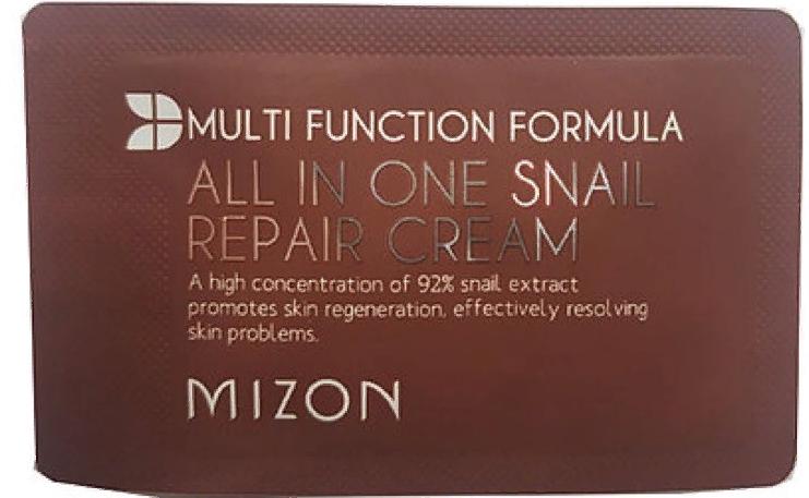 Крем для лица с муцином улитки All In One Snail Repair Cream, пробник Mizon