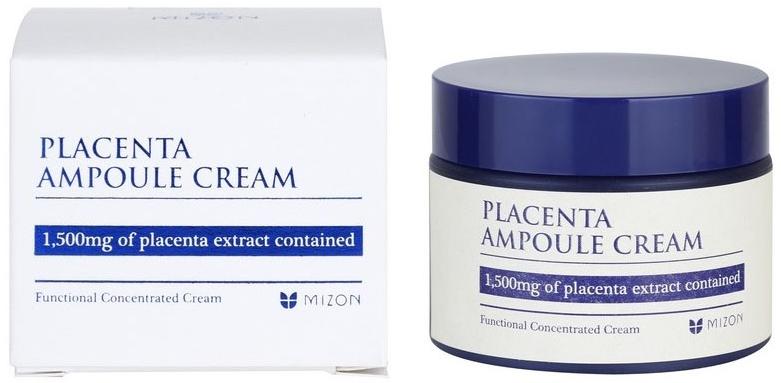 Крем для лица плацентарный Placenta Ampoule Cream, 50мл Mizon