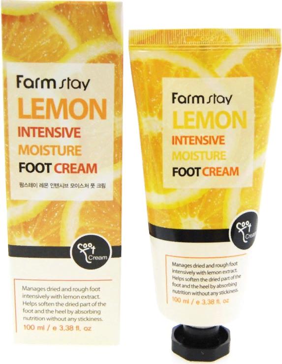 Крем для ног увлажняющий с экстрактом лимона Lemon Intensive Moisture Foot Cream, 100мл FarmStay