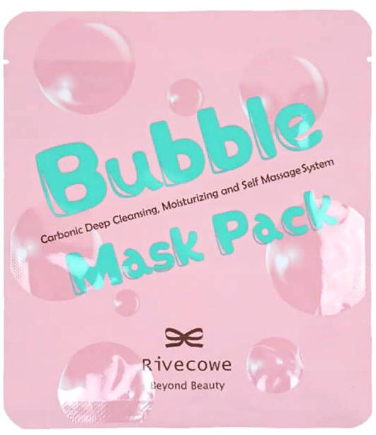 Маска для лица углеродная Bubble Mask Pack, 13мл Rivecowe Beyond Beauty