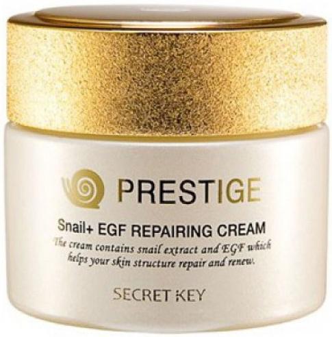 Крем для лица восстанавливающий с муцином улитки  Prestige Snail +  Repairing Cream Secret Key