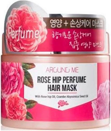 Маска для поврежденных волос Around Me Rose Hip Perfume Hair Mask Welcos