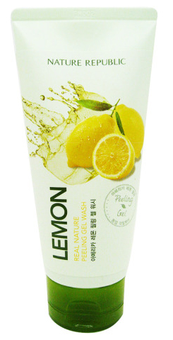Гель-скатка очищающий с экстрактом лимона Real Nature Lemon Peeling Gel Wash, 120мл Nature Republic