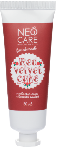 Маска для лица с красной глиной Red Velvet Cake, 30мл Neo Care