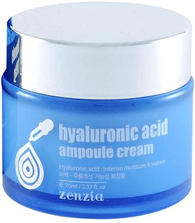 Крем для лица увлажняющий с гиалуроновой кислотой Hyaluronic Acid Ampoule Cream, 70мл Zenzia