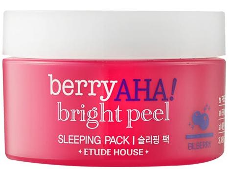 Ночная маска с АНА-кислотами Berry AHA Bright Peel Sleeping Pack Etude House