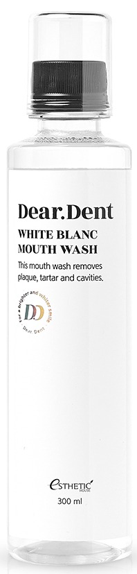Ополаскиватель для рта без красителей Dear.Dent White Blanc Mouth Wash, 300мл Esthetic House