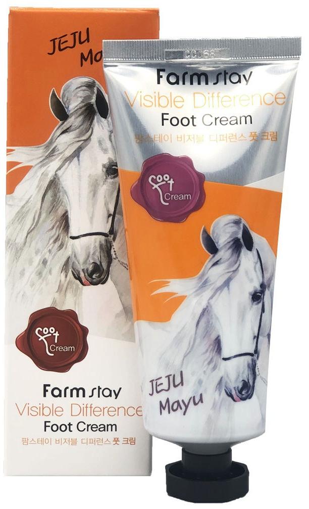 Крем для для ног с лошадиным маслом Visible Difference Foot Cream Jeju Mayu, 100мл FarmStay